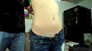 wow, 18 year old amateur drilled in warehouse scene