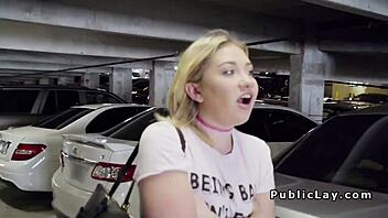 Dude Makes Blonde Laugh Before Fucking Her Publicly