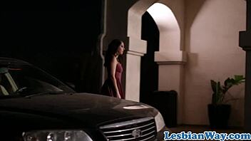 beautiful babe in threesome gets tribbed by cute friend and girlfriend