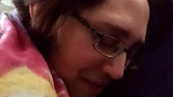 A hippie wife gets her tight pussy and ass rubbed by her husband