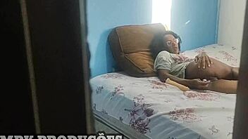 Spying Married Woman Behind Door