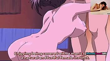 Stemo og stesøn knuller hemmeligt i hentai-tabu!