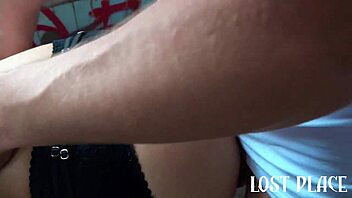 Beauty fantasizes about hard sex with builder in lost place