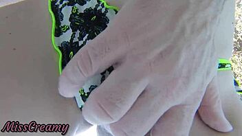 Hidden cam catches teen student fingering me outdoors
