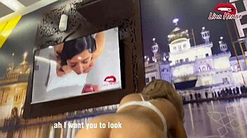 lina henao watches her porn and gets horny for joi