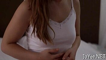 Young anime fan shows her panties and plays with herself