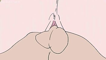 In this Minecraft parody, Ender Chan gets flowed from Steve in a 2D hentai cartoon from 2025