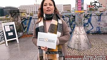 mollige deutsche milf mit braunen haaren auf der straße abgeschleppt