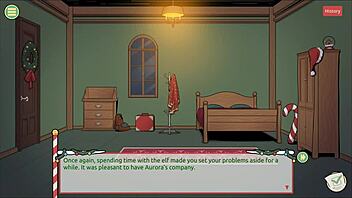 Claus secret surprise xmas hentai game ep 5 femboy cum all over santa