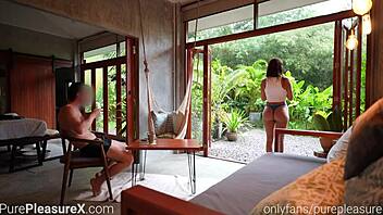 hot latina learns to handle the biggest white cock in her life lesson