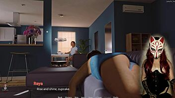 Beautiful woman in authority in a cartoon adult movie