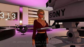 Bent over brunette in hentai casting interview.