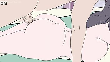 In this Minecraft parody, Ender Chan gets flowed from Steve in a 2D hentai cartoon from 2025