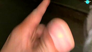 Street whore pushes items into her shaved pussy in public close-up