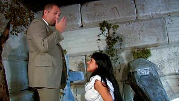 brunette woman loves anal sex in cemetery part 2