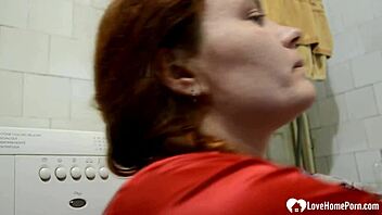 Brunette gets sensual bath and enjoys intense pleasure