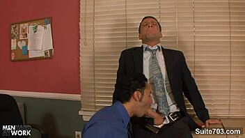 Big cock dukes suck and fuck in the office