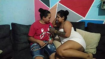 Relaxing at Home After Game with Intense Lesbian Pussy Play