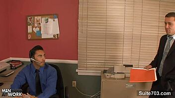 amazing gay fucking in the office?