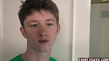 So, this gay stepdad doctor is teaching his twink stepson about sex in a taboo way.