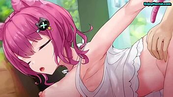 nyan girl performs in anime hentai scene from enjoyhentai com