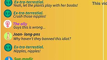 スペースカンツ3、ウェブコミックで女性が縛られたエイリアンモンスターに犯される