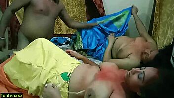 Is This Lucky Tamil Boy's Dream Come True with Two Milf Bhabhis?