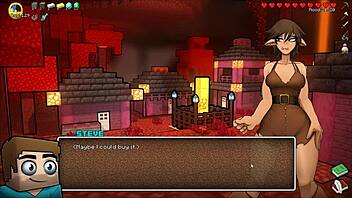 Hornycraft Parody Hentai Ep 41: Witch Testing Potion for Giant Cock Growth