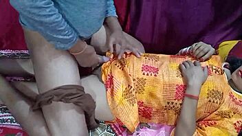 neighbor girl invites for intimate moment at home.