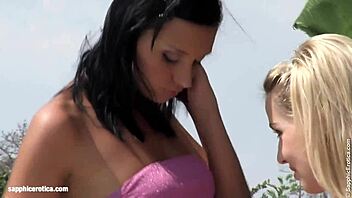 chatting about a sensual lesbian scene on the loungchair by sapphix