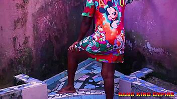 I witness Theresa, the mature milf, fucking big fat dick in African ghetto.