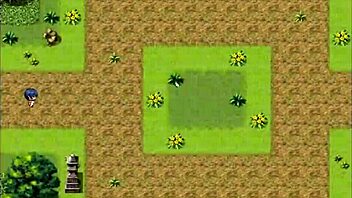 Tanned girl Natsuki in hentai game episode 13 enjoys her massive tits covered