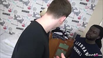 German 18-Year-Old Student Slammed in Wild Amateur Gangbang Action