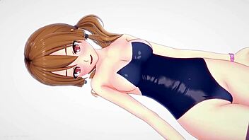 3D animated taboo content with a stepsister in a bathing suit