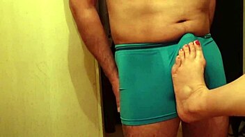 Asian Bitch Slaps Cock in Femdom Domination Handjob