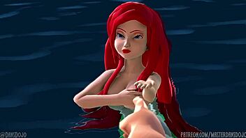 Get an erotic underwater experience with Masterdan's Little Mermaid in Aquatica