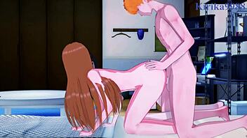 Rukia, Orihime, and Yoruichi enjoy intense 3P sex with Ichigo in Bleach hentai 😍