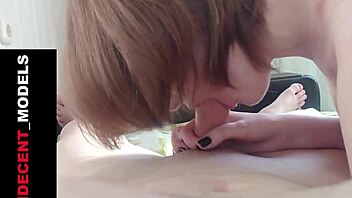 Small boobed Russian amateur gives a good blow job