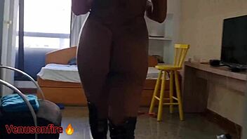 Aline Monteiro TS performs shibari show and ends with fucking session tearing condom at Fortal Filmes