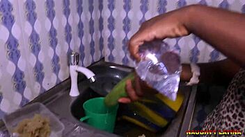 Watch This Ebony Teen Finger Herself In Lingerie During Massage!