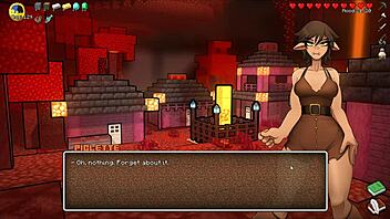 Hornycraft Parody Hentai Ep 41: Witch Testing Potion for Giant Cock Growth