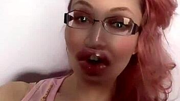 Goddess worship and jerk off instructions with a glasses wearing brat
