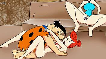 i watch the flintstones have a famly orgy in this hentai cartoon.