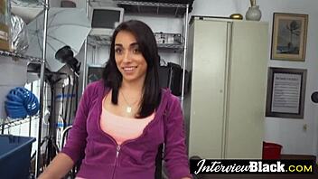 Latina Teen Sucks Big Black Cock Like Pornstar