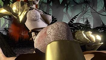 Malenia rides on top in the forest in this Elden Ring parody loop.