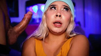 Wow, can this horny blonde handle a tiny 18+ cock?