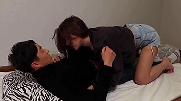 Two people engage in activity.