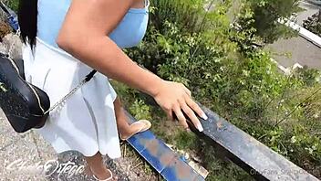 outdoor pov blowjob turns wild with forest sex featuring curvy sheila ortega