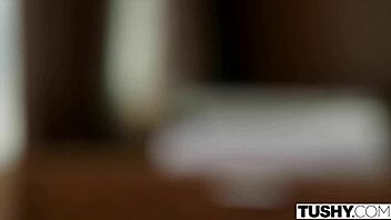 Tushy college student lures professor into anal play