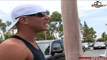 Blonde British MILF with Big Tits Picked Up for Street Sex